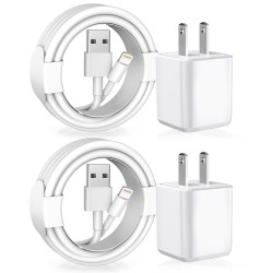 [Apple MFi Certified] iPhone Charger, 2Pack Lightning Cable Apple Charging Cords &Fast Quick USB Wall Charger Travel Block Plug Adapter for iPhone 14/13/12/11 Pro/11/X/XS MAX/XR/8/7/6s/6 Plus/AirPods