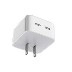 40W Dual Port White Wall Chargers